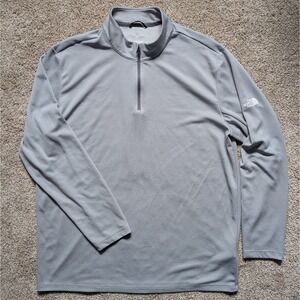 NWOT The North Face Men's XL Lightweight Pullover Light Grey 1/4 Zip Mock Neck
